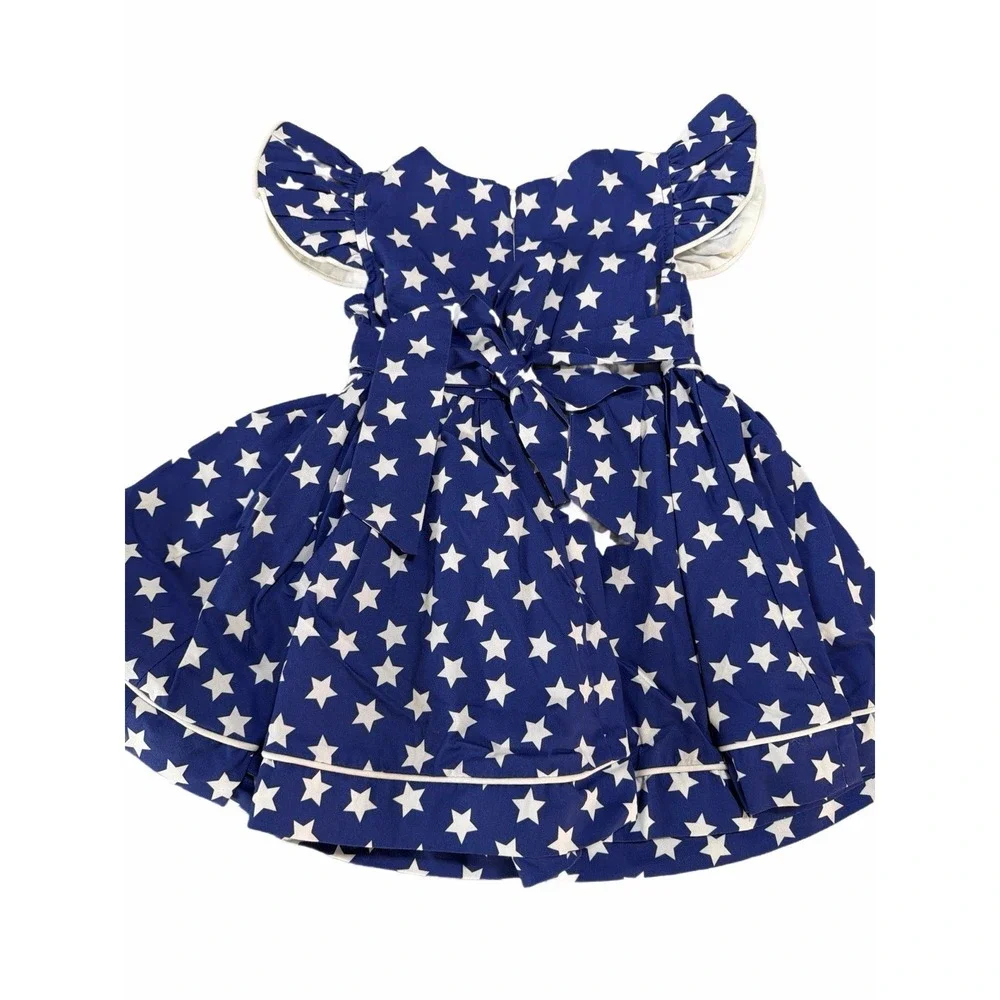NWOT‎ Girl August Boutique Dress Rainbow Tulle Stars Lined July 4 Red White Blue